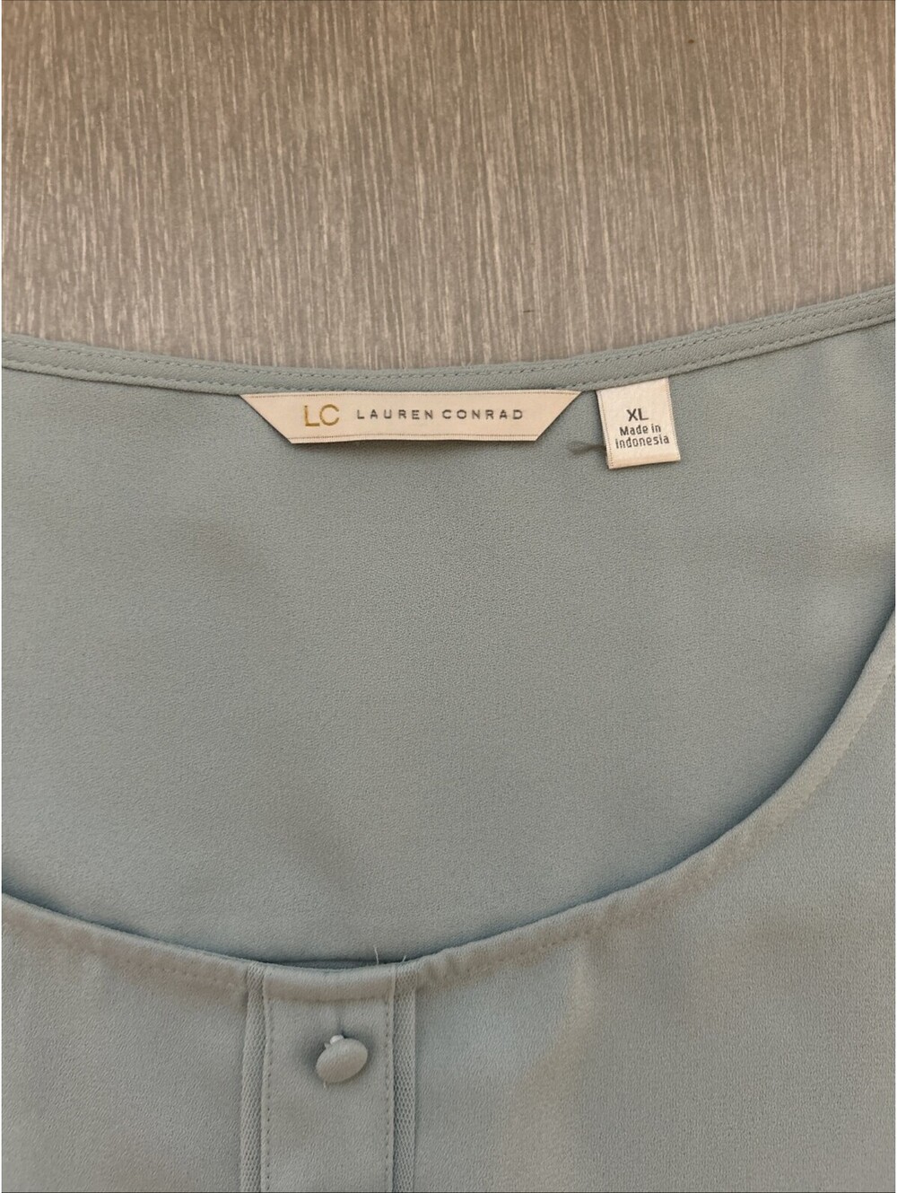 LC Lauren Conrad Women's Top Blouse Green 3/4 Sleeve size XL - business - Picture 3 of 5